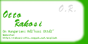 otto rakosi business card